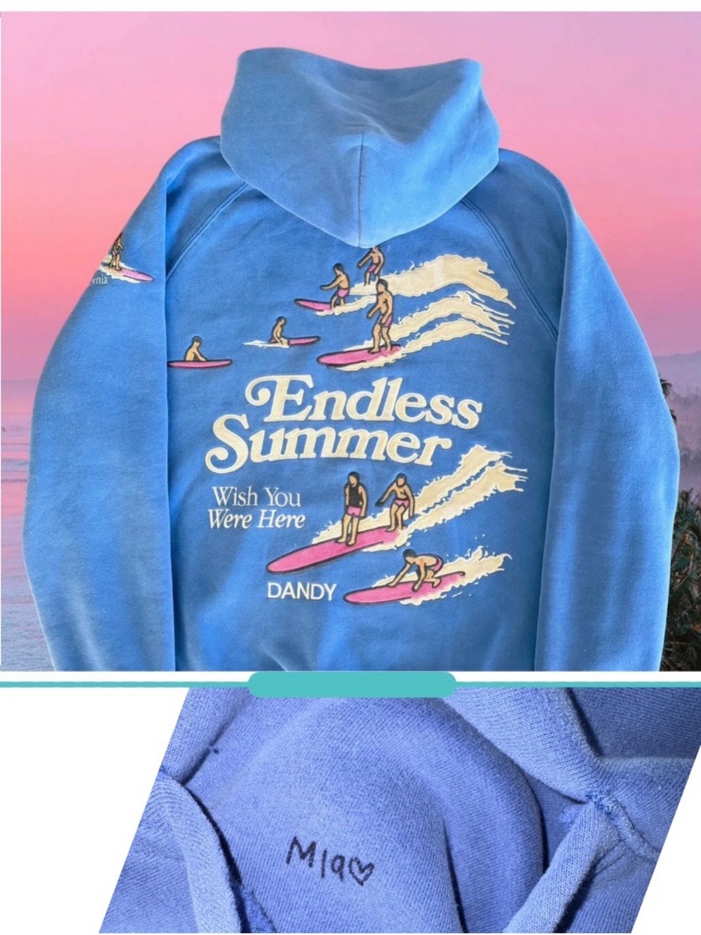 *Signed*Dandy Worldwide Endless Summer Hoodie *signed by Mia inside the pocket**